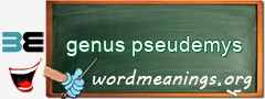 WordMeaning blackboard for genus pseudemys
